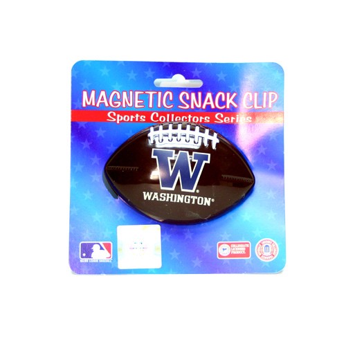 Washington Huskies Merchandise - Football Style Snack/Fridge Magnetic Clips - 12 For $24.00