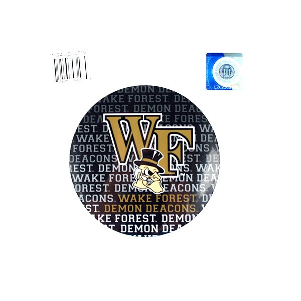 Wake Forest Magnets - 4" Round Wordmark Style - 12 For $12.00