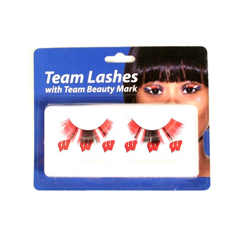 Wisconsin Badgers Merchandise - Team Eyelash Sets - 12 Sets For $24.00