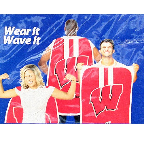 Unreal Closeout - Wisconsin Badgers Flags - 36"x47" Fan Flags - 12 For $60.00