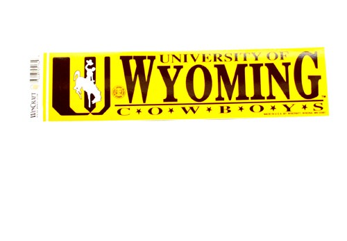 Blowout - University Of Wyoming Bumper Stickers - 3"x12" - Win Style - 12 For $12.00