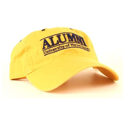 Notre Dame Caps - Yellow 3Line Alumni Hats - $5.00 Each