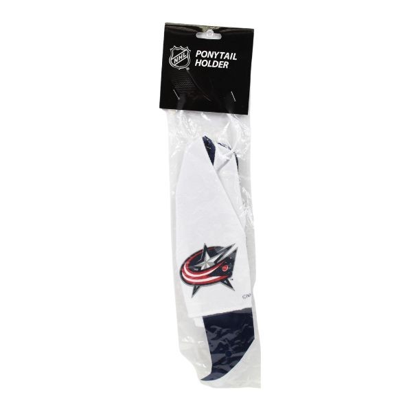 Columbus Blue Jackets Hair Accessories - Jersey Style PonyTail Holder - 12 For $18.00