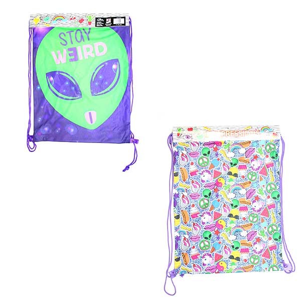 Wholesale Cinch Bags - Assorted Novelty Styles - 12 For $30.00