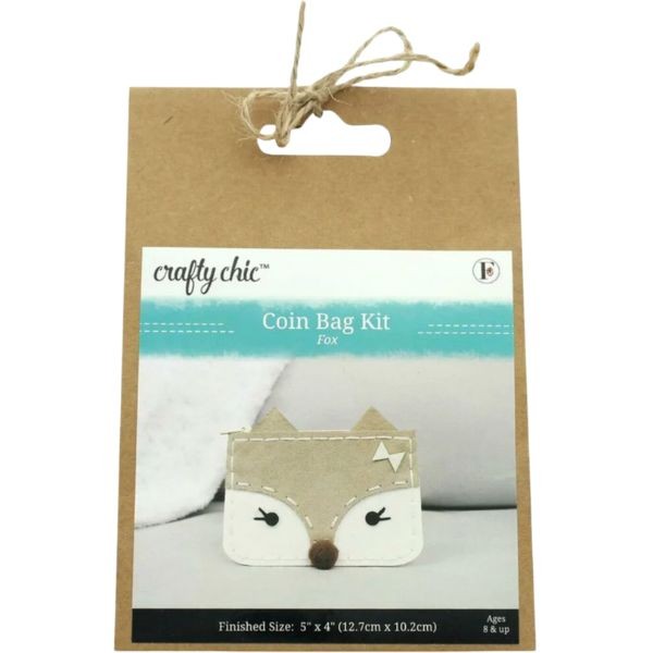 Crafty Chic DIY Products - Fox Coin Purse Craft Kit - 12 For $24.00