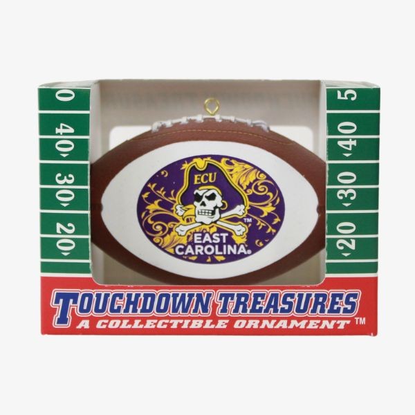 ECU Pirates Ornaments - Onfield Football Style - 6 For $21.00