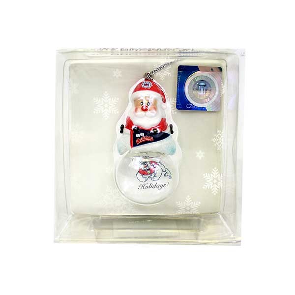 Fresno State Bulldogs Ornaments - Snowman Globe - 6 For $21.00