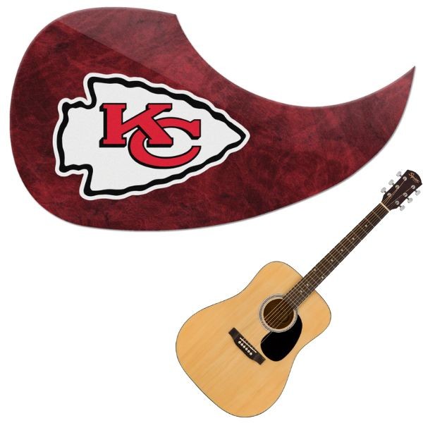 Kansas City Chiefs - Team Color Guitar Pick Guards - 24 For $24.00
