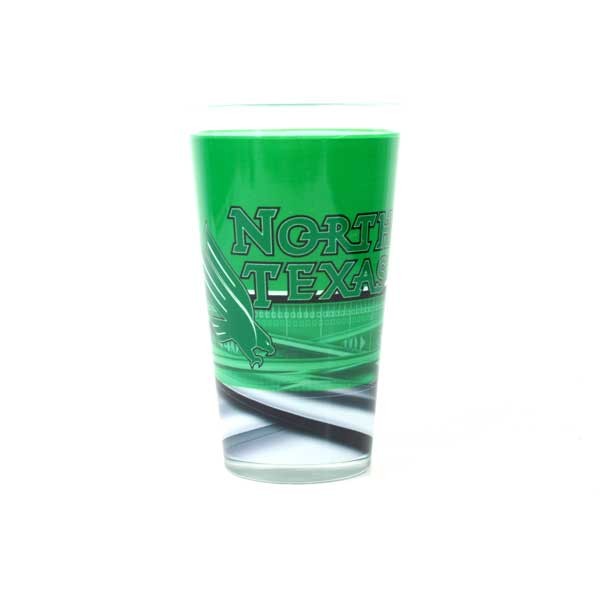 North Texas Mean Green - 16OZ Glass Full Bleed Pints - 12 For $24.00