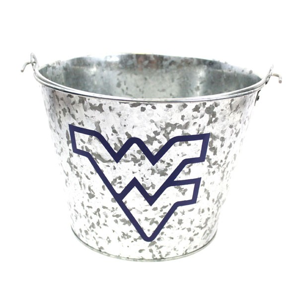 West Virginia Buckets - 5QT Metal Team Buckets - Galvanized Style - 4 For $20.00