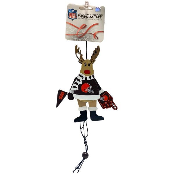 Cleveland Browns Ornaments - Cheer Reindeer Moving Ornaments - 6 For $24.00 