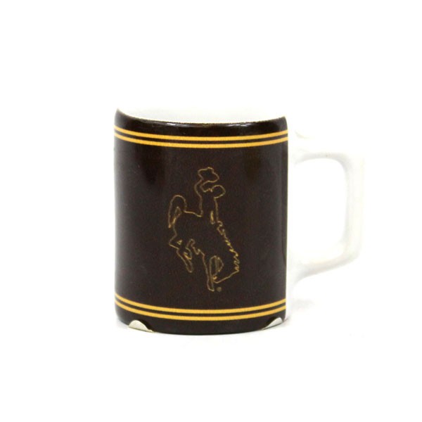 Wyoming Cowboys Mini Mugs - 2OZ Ceramic Sublimated Style - 6 For $21.00