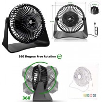 Wholesale Fans - 6" USB Charging Night Stand / Desk Top Fans - USB Charging - Full Rotation - 6 For $33.00