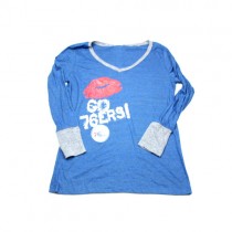 Philadelphia 76ers Shirts - Kiss Style Long Sleeve Shirts - Assorted Sizes - 12 For $60.00