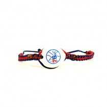 Philadelphia 76ers Bracelets - Single Nut Macramé Bracelets - 12 For $30.00