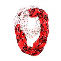 Blowout - Arkansas State Scarves - Split Floral Style - Infinity Scarves - 12 For $48.00