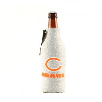 Chicago Bears Huggies - Silver Glitter Style Bottle Huggies - 12 For $30.00