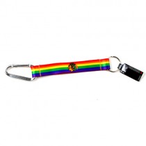 Chicago Blackhawks Keychains - 8" Rainbow Style Carabiners - 12 For $24.00