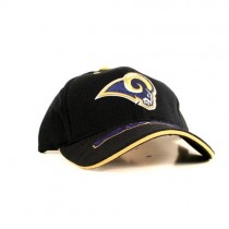Los Angeles Rams Gear - Black Classic With Rams Script On Bill Caps - 2 For $8.00
