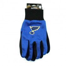 St. Louis Blues Gloves - Black Palm Series - Grip Gloves - 12 Pair For $36.00