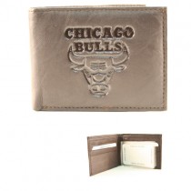 Chicago Bulls Wallets - Black BI-FOLD Leather Wallets - 12 Wallets For $84.00
