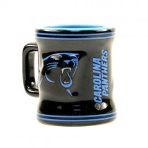 Carolina Panthers Shotglasses - (May Be Different Pattern Then Pictured) - 2OZ Sculpted Shot Mugs - 12 For $39.00