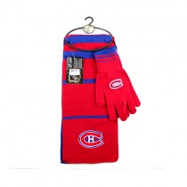 Montreal Canadiens Scarf Sets -(Pattern May Be Different Than Pictured) Knitted Scarf And Glove Sets - Series2 Striper Set - $12.50 Per Set 