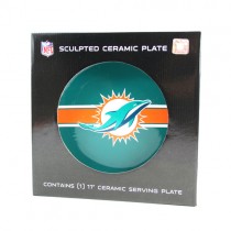 Miami Dolphins Plates - 11" Ceramic Dinner Plates - 4 For $20.00