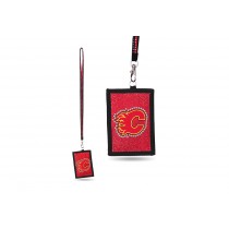Calgary Flames Bling - Bling Lanyards With ID Holder - 12 For $30.00