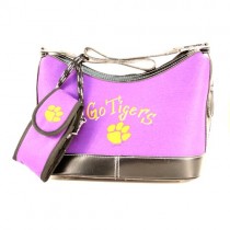 Clemson Tigers Purses - Bling Style GO TIGERS - Purple Purse With Cell Case Set - 2Sets For $20.00