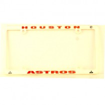 Closeout - Houston Astros Baseball  - White License Plate Frames - 24 Frames For $12.00
