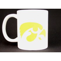 Total Closeout - Wholesale Iowa Hawkeyes Merchandise - White 11OZ - Coffee Mugs -12 Mugs For $36.00