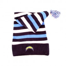 Overstock - Los Angeles Chargers Knits - The Horn Style - Striped Cuffed Knits - 12 For $72.00