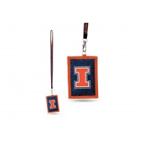 Illinois  University Bling - Bling Lanyards With ID Holder - 12 For $30.00