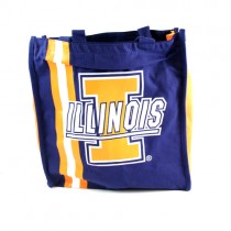 Wholesale - University Of Illinois Tote - Square Canvas Tote Bag - 12 For $36.00