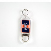 University Of Illinois Keychain - Oval Keychain With Bottle Opener - 12 for $12.00