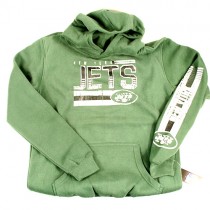 New York Jets Sweatshirts - Text Logo Kangaroo Pocket Hoodies - Youth/Kids Assorted Sizes - 3 For $45.00
