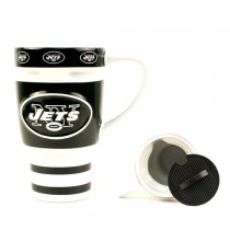 New York Jets Mugs - 15OZ Ceramic Sculpted Travel Mugs - 4 Mugs For $36.00