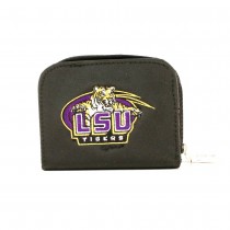 Blowout - LSU Tigers - Black Zippered Coin Purse - 12 For $24.00