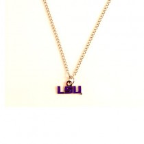 LSU Tigers Necklace - AMCO Metal Chain and Pendant - $3.00