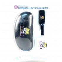 LSU Tigers Sets - 3PC Set - Sunglass Case, Croakie, Cleaning Cloth - 2 Sets For $10.00