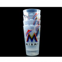 Miami Marlins Tumblers - 4Pack 16OZ Tumbler Set - 2 Sets For $10.00