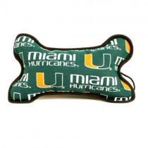 Miami Hurricanes Dog Toys - The Squeaker BONE - 12 For $54.00