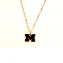 Michigan Wolverines Necklace - AMCO Metal Chain and Pendant - $3.00