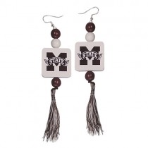 Mississippi State Earrings - Wood England Style Dangle Earrings - $3.00 Per Pair