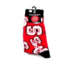 NC State Wolfpack Socks - Stacker Style Mid Calf Style - 12 Pair For $30.00