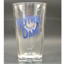Notre Dame - Blue Text Script Style - 16OZ Glass Pint - 4 Pints For $20.00
