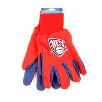 Blowout - New Jersey Nets Gloves - Red.Blue - Throwback Logo - 12 Pair For $24.00