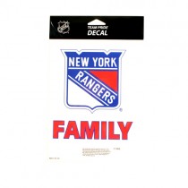 New York Rangers Decals - 5.5"x6.5" TEAM PRIDE FAMILY DECALS - Series2 - 12 For $24.00