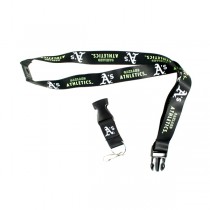 Oakland Athletics Lanyards - Premium 2-Sided Black Neon Series - 12 For $30.00